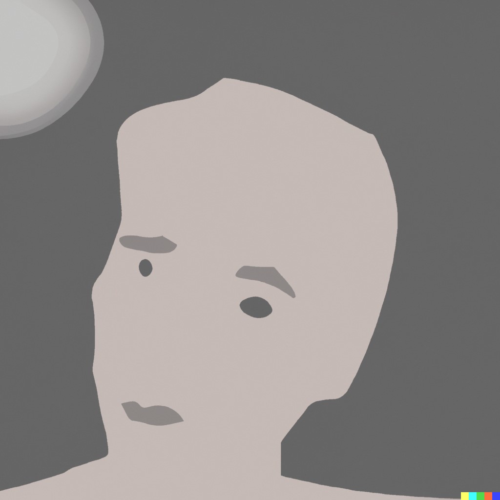 illustration of a shaded out face_male